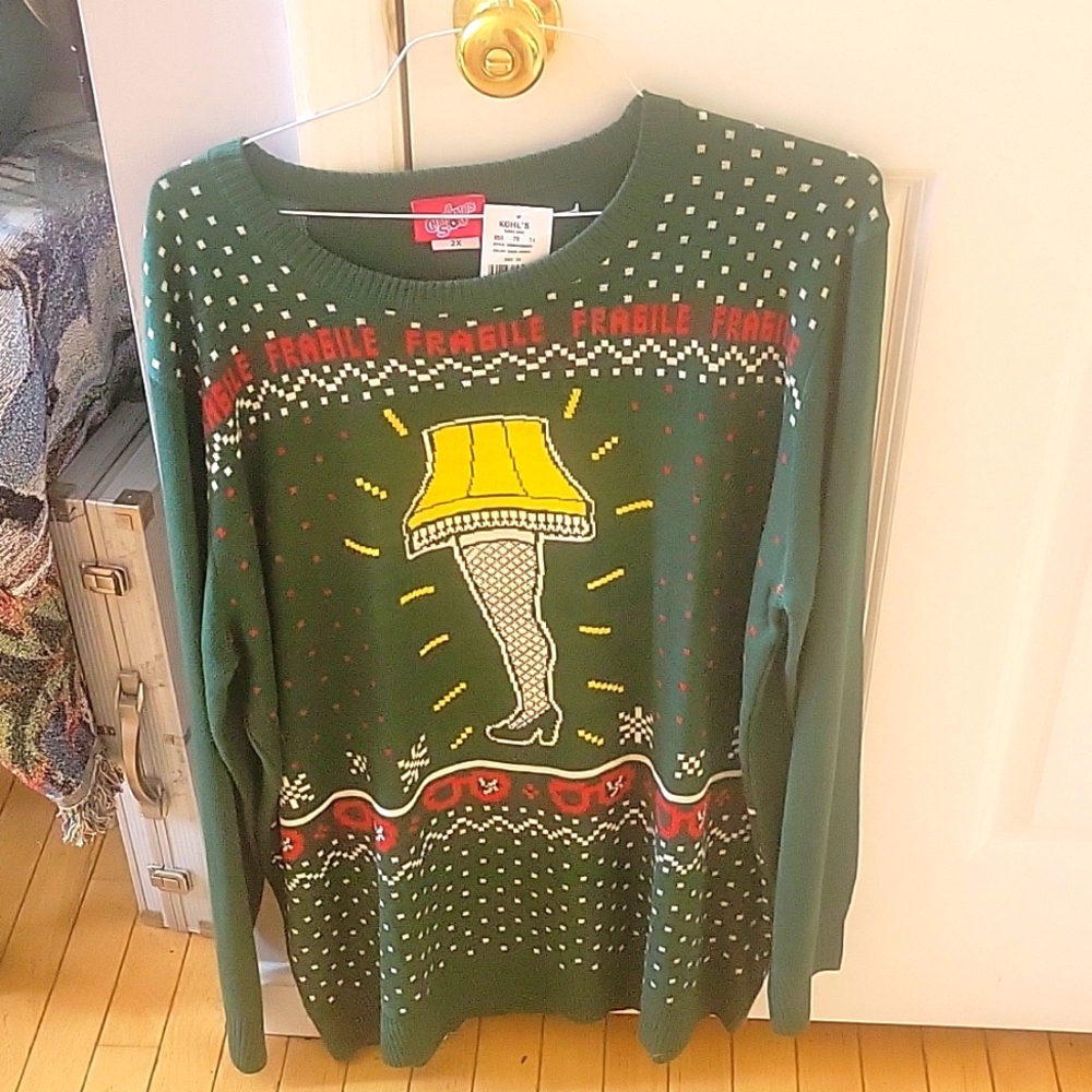 A Christmas Story Leg Lamp "Ugly Christmas Sweater" XXL new with tags